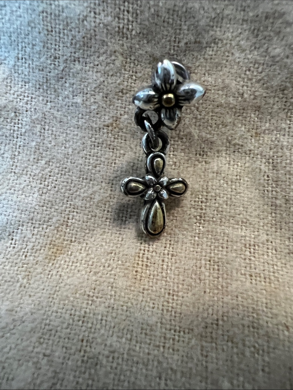 1 Brighton cross dangle Silver Floral Cross Drop Earring - Women Jewelry - read